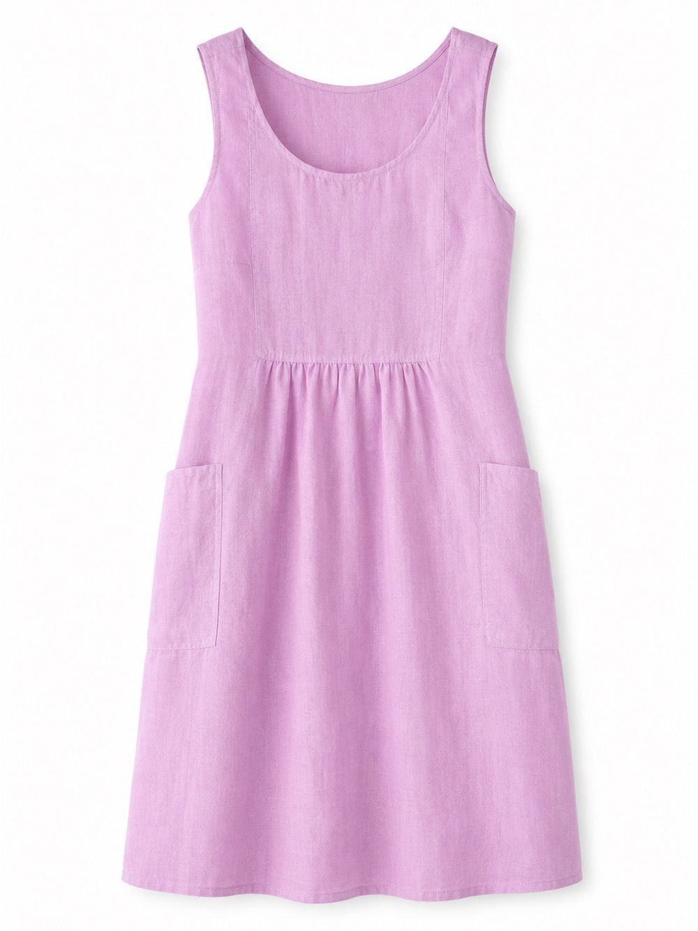Poetry 100% Linen Sleeveless Pocket Dress Lilac Purple NWT 12